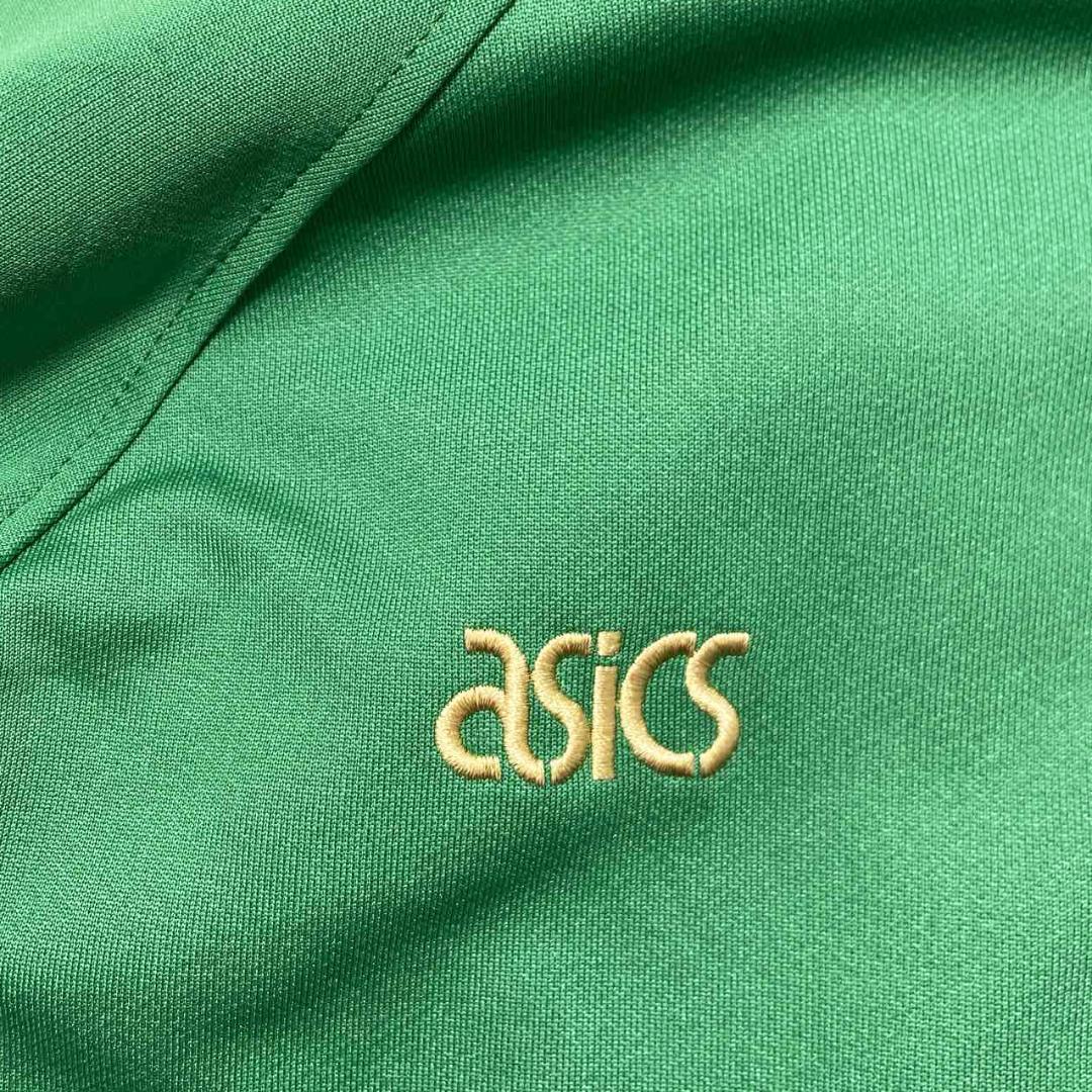 asics 80's ビンテージ トラックジャケット 日本製 古着 L グリーン