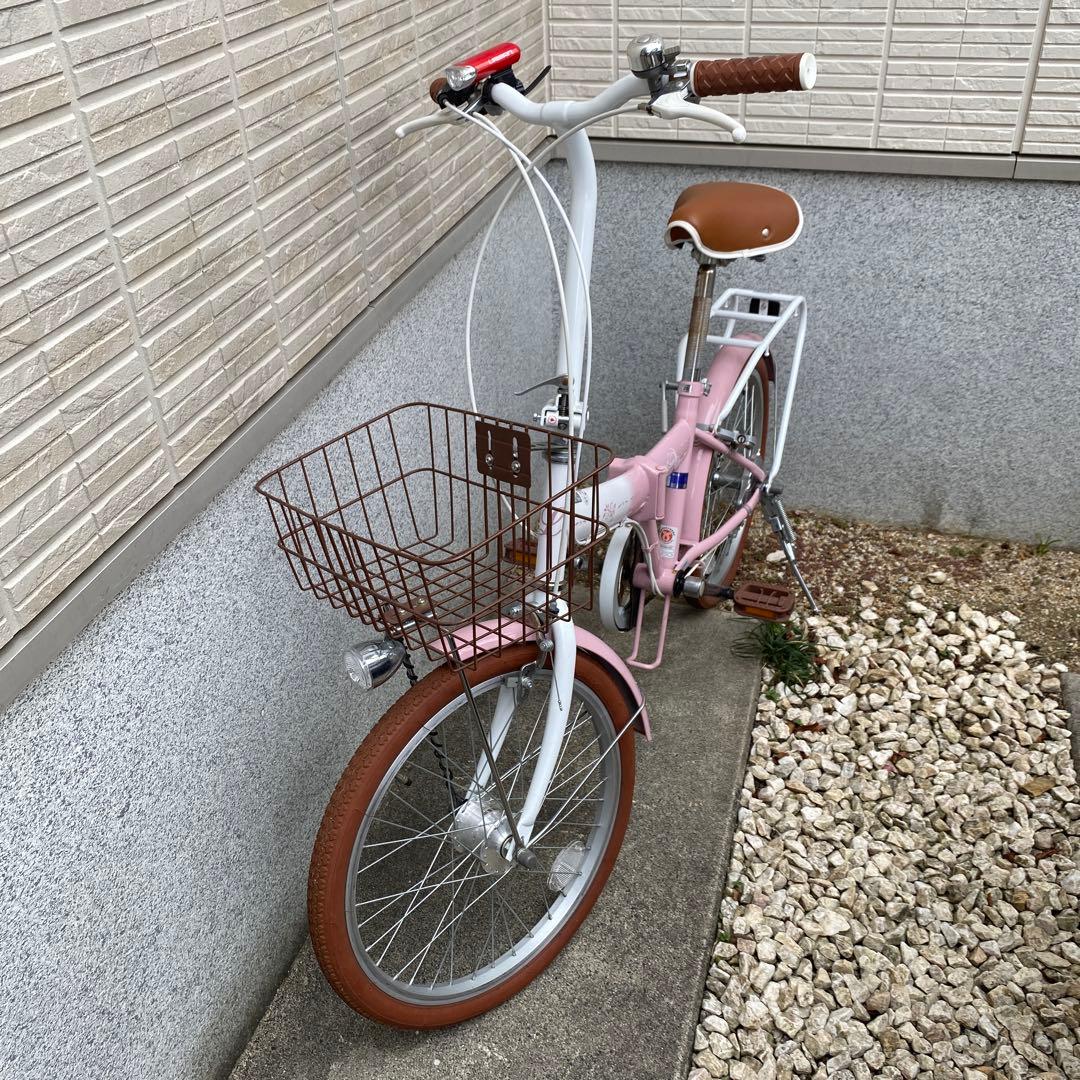子供用自転車 20インチ　ピンク ブラウンタイヤ