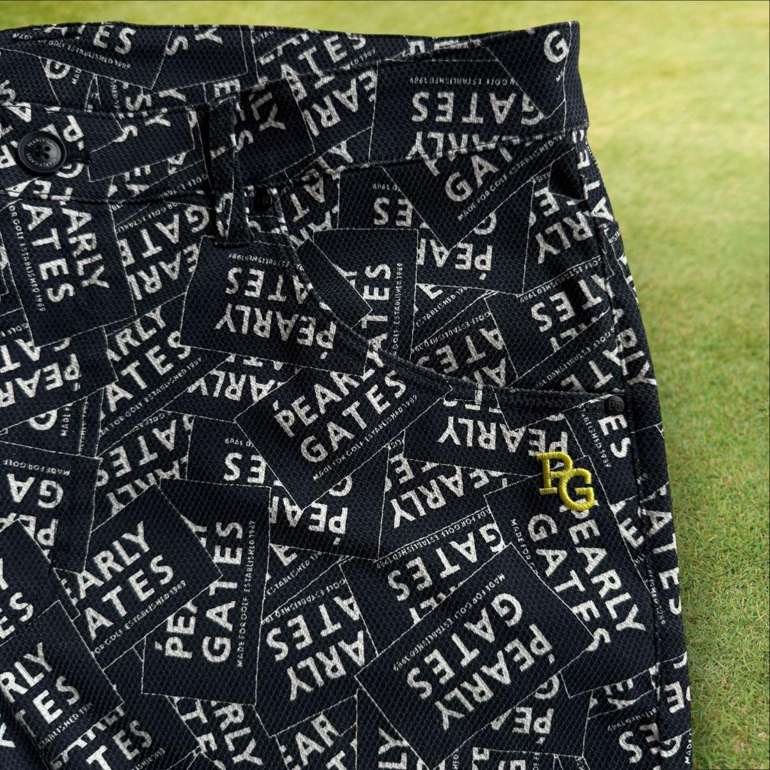 美品　パーリーゲイツ　ハーフパンツ　短パン　紺　ネイビー　総柄　6 XL