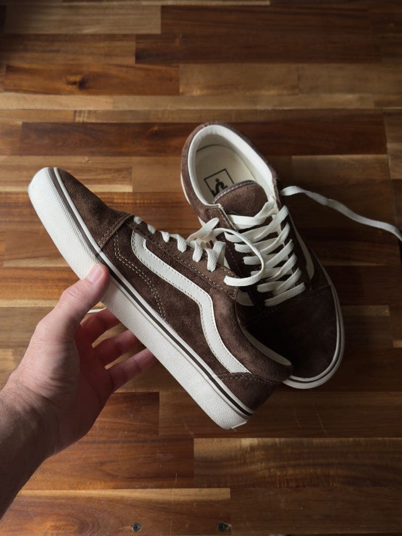 VANS Old Skoolブラウン スエード スニーカー (26cm)