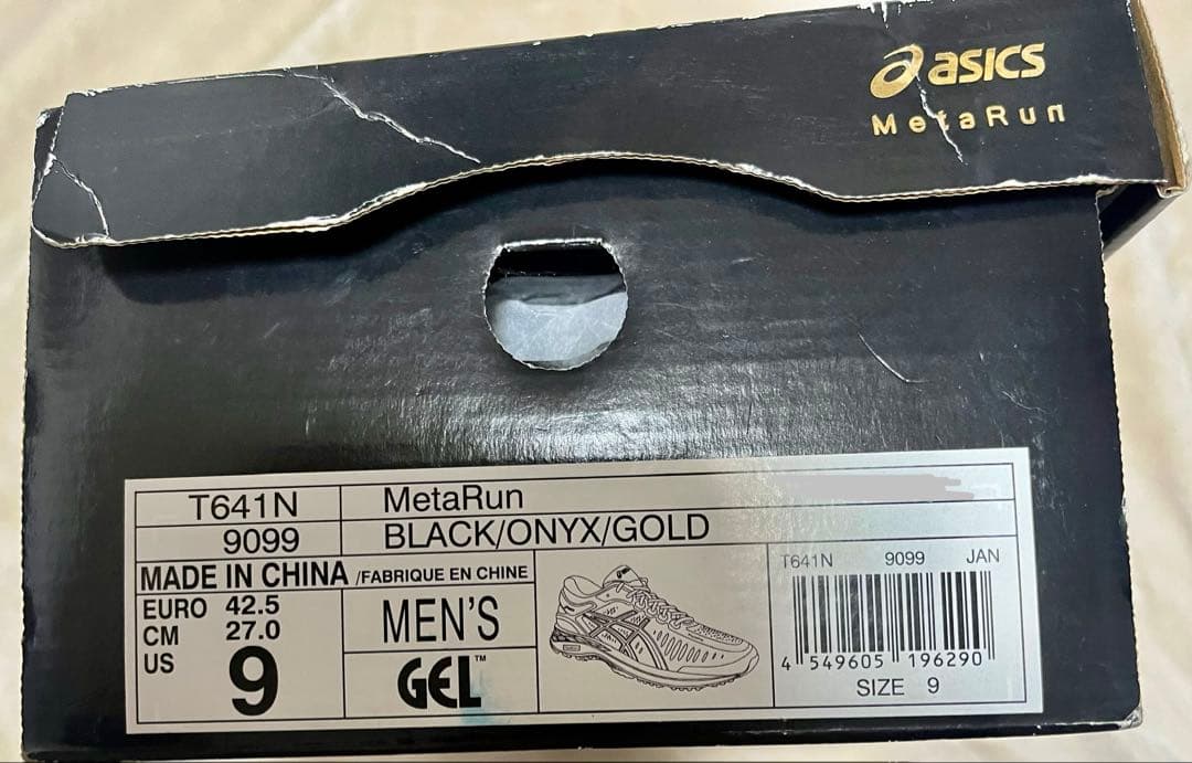 ASICS Run サイズ27.0cm USEDブラック/ゴールド