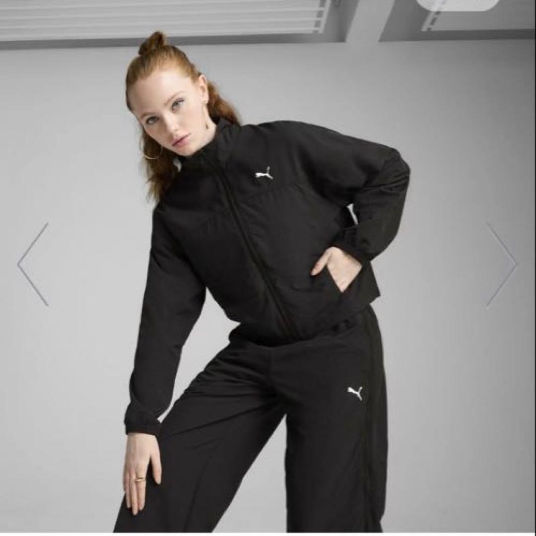 新品タグ付✨PUMA プーマ クロップド丈 ナイロンジャケット 黒 レディースS