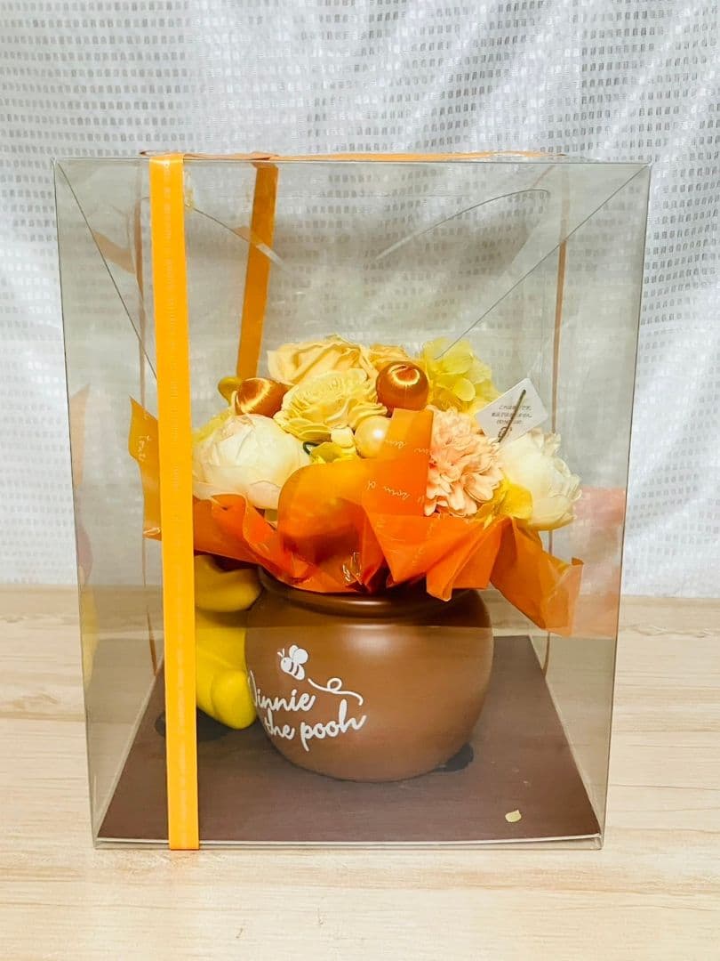 美品▼ プリザーブドフラワー プーさん プレゼント インテリア 陶器 プランター