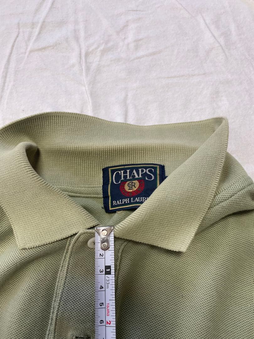 CHAPS RALPH LAUREN ラガーシャツ Lサイズ ライトグリーン