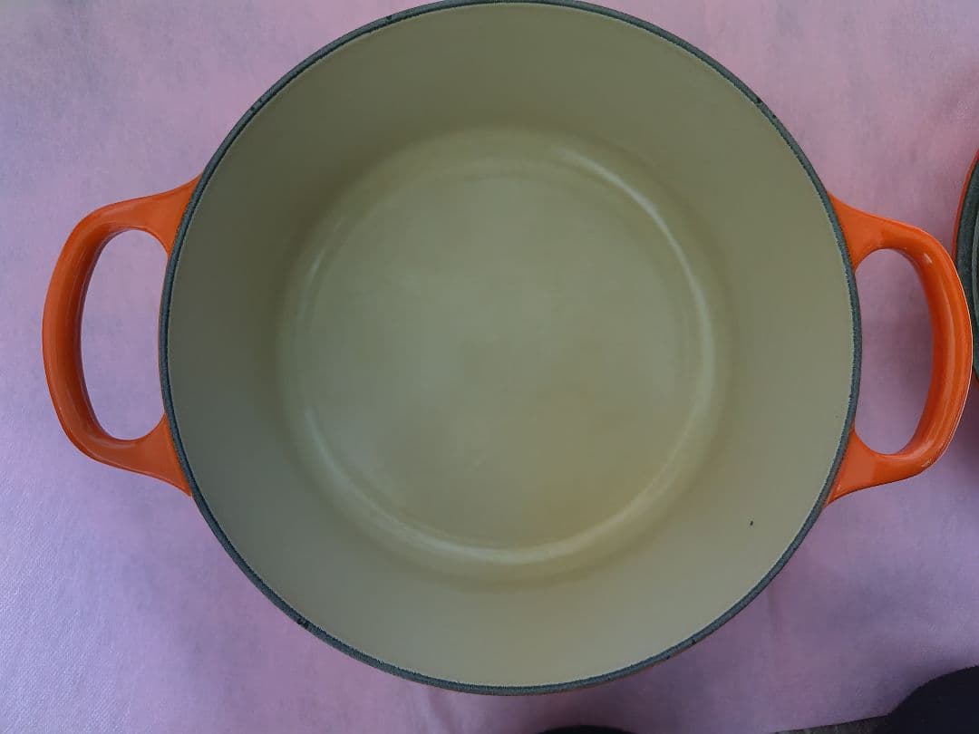 LE CREUSET 両手鍋 オレンジ 22cm