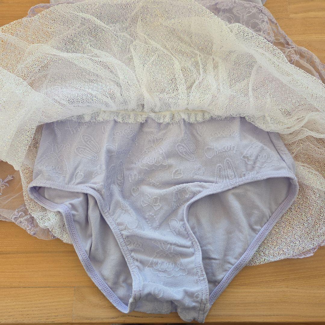 Chacott 薄紫色 チュチュ 付き レオタード130cm