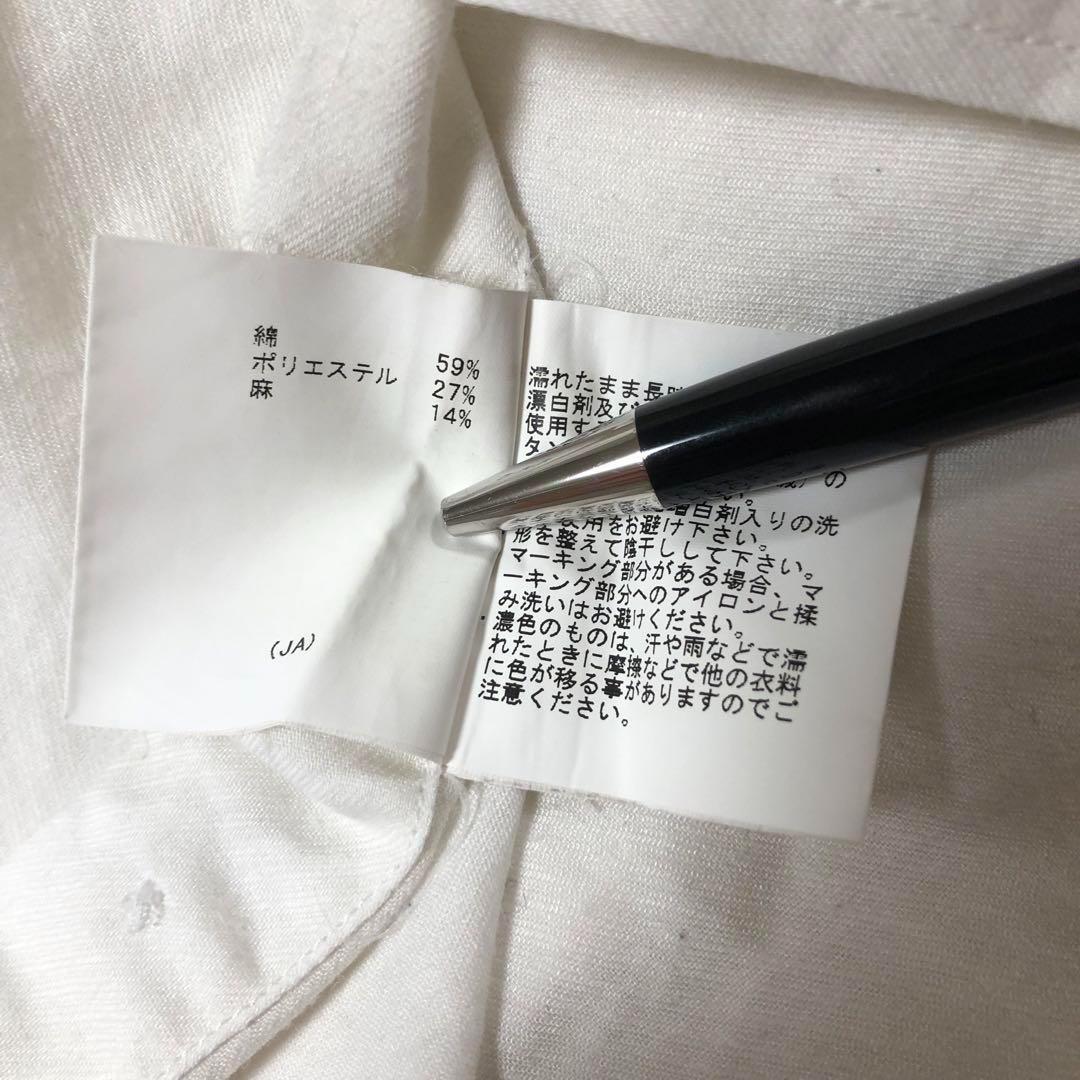 マンシングウェア ゴルフ 麻混 シャツ ホワイト Lサイズ
