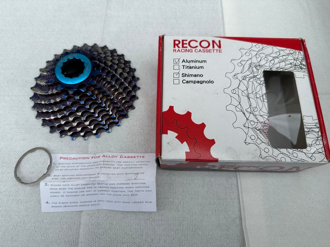 Recon カセットスプロケット シマノ用11s 11-30T 富士ブルー