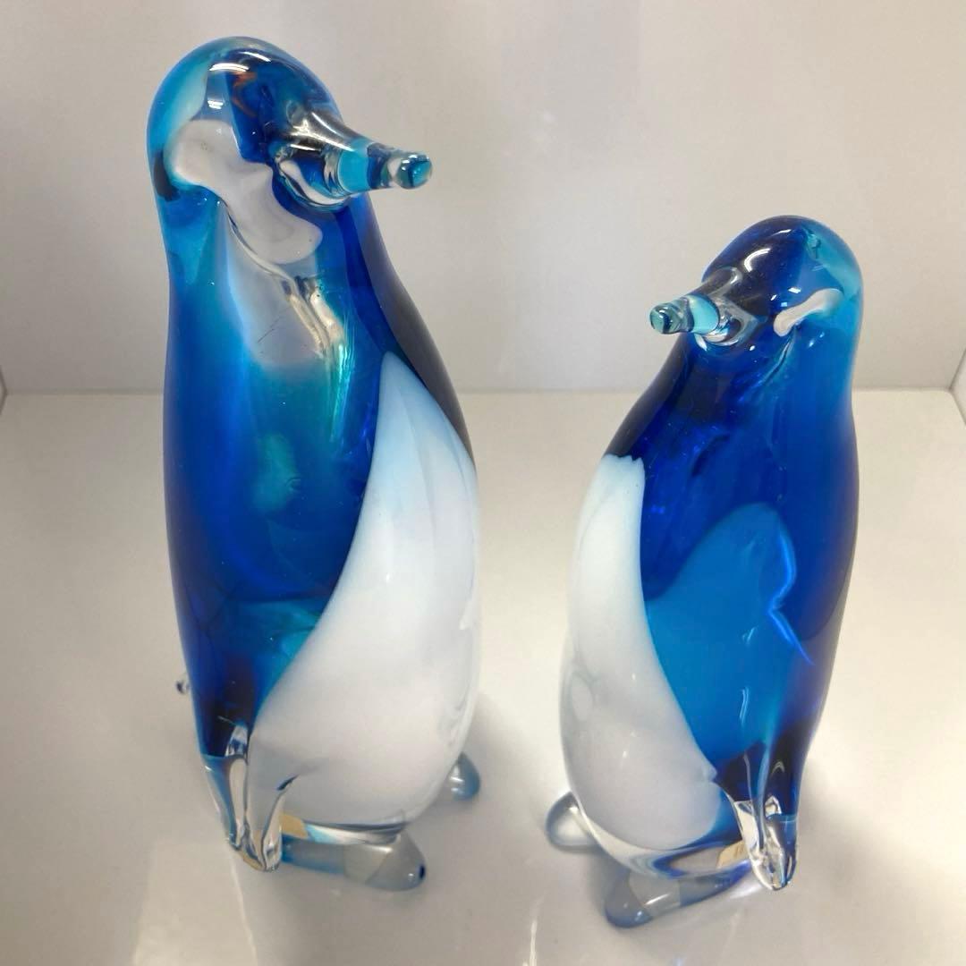MultiGlass マルティグラス　マルテイグラス　ガラス工芸　ペンギン　親子