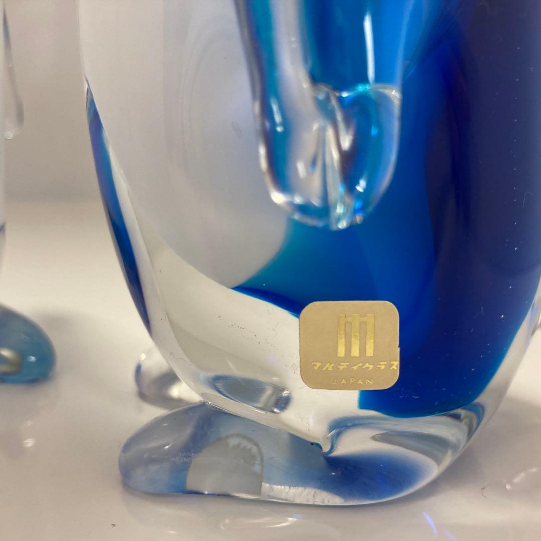 MultiGlass マルティグラス　マルテイグラス　ガラス工芸　ペンギン　親子