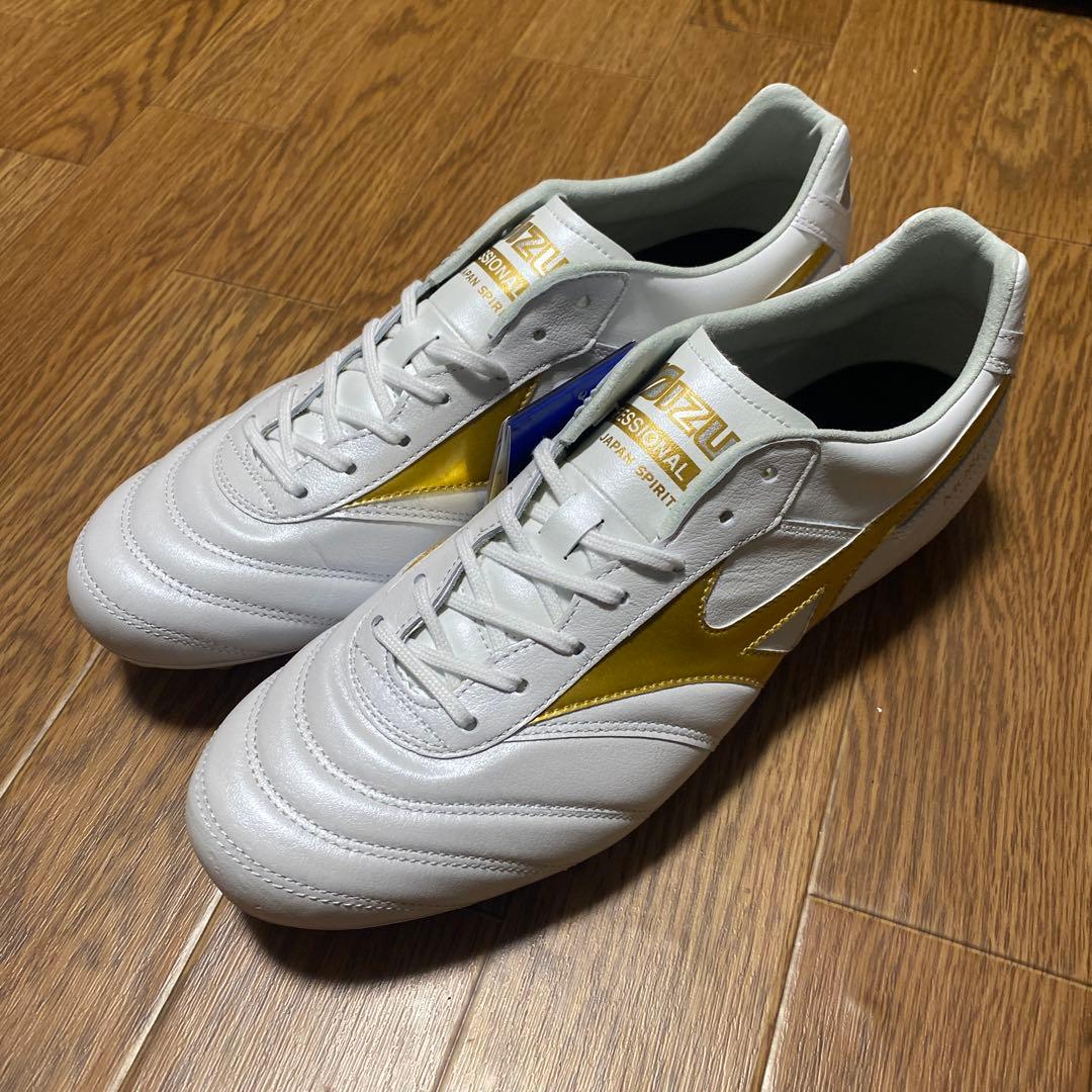 ミズノ モレリアII JAPAN スーパーホワイトパール×ゴールド 27.0cm