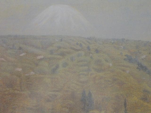 吉田善彦、【春富士】、希少な大判額装用画集より、美品、日本人画家