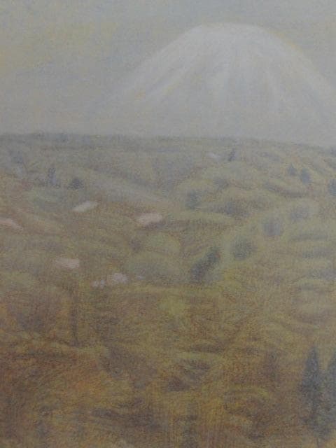 吉田善彦、【春富士】、希少な大判額装用画集より、美品、日本人画家