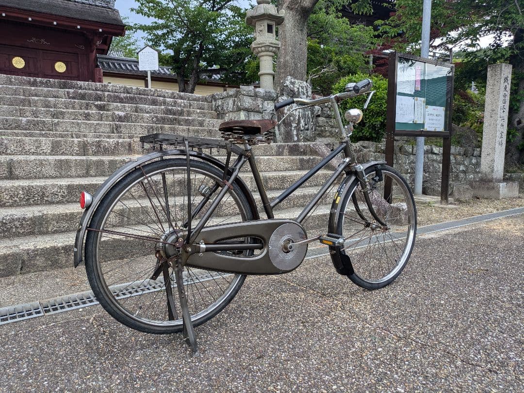 ナショナル　実用車　昭和　レトロ　自転車 ロッドブレーキ　ビンテージ
