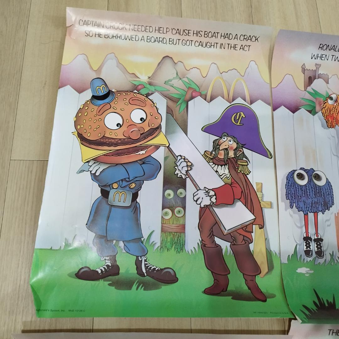 マクドナルドランド キャラクター ポスター 1976年 看板 ビンテー IT53