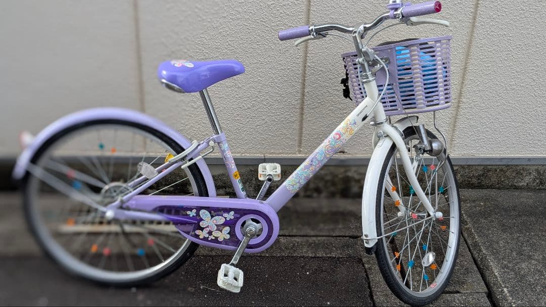 幼児用自転車 ラベンダー カラフル (津島市での手渡しのみ対応しています)