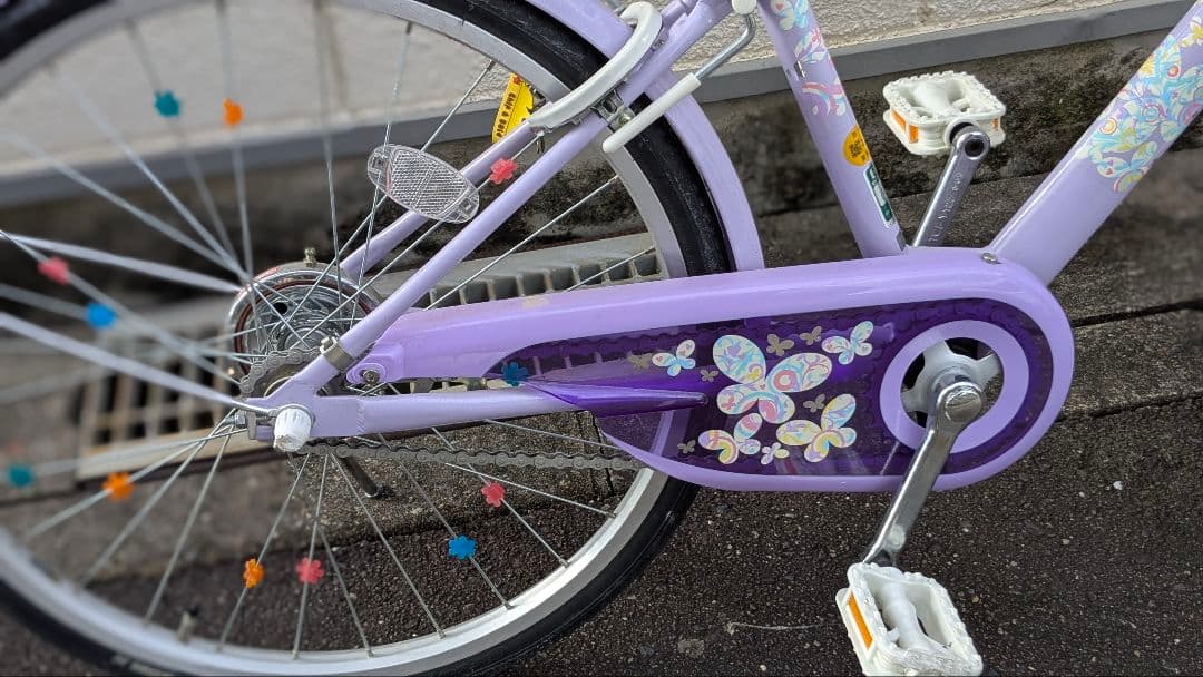 幼児用自転車 ラベンダー カラフル (津島市での手渡しのみ対応しています)