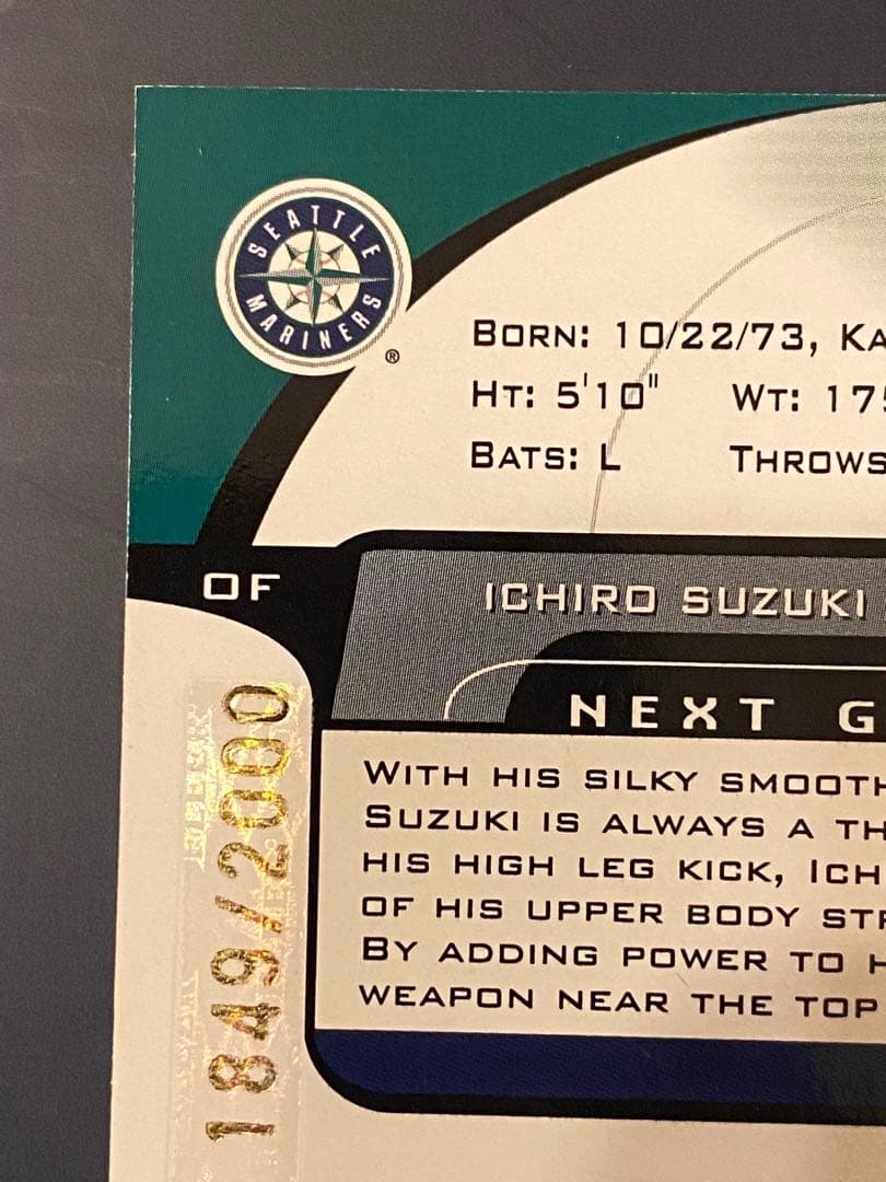 イチロー 2001 Fleer Game Time / 2000枚限定カード