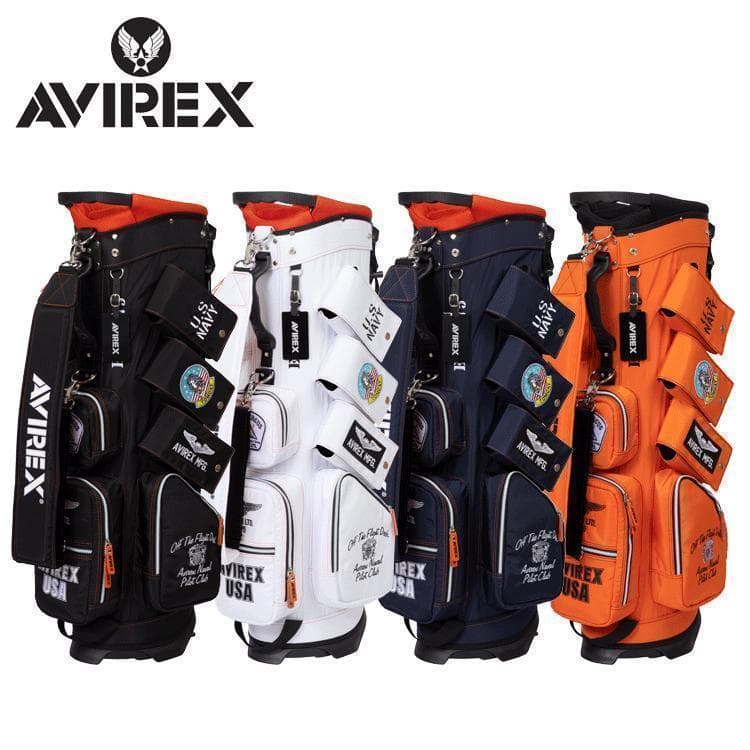 新品 AVIREX アヴィレックスゴルフ スタンド キャディバッグ ホワイト