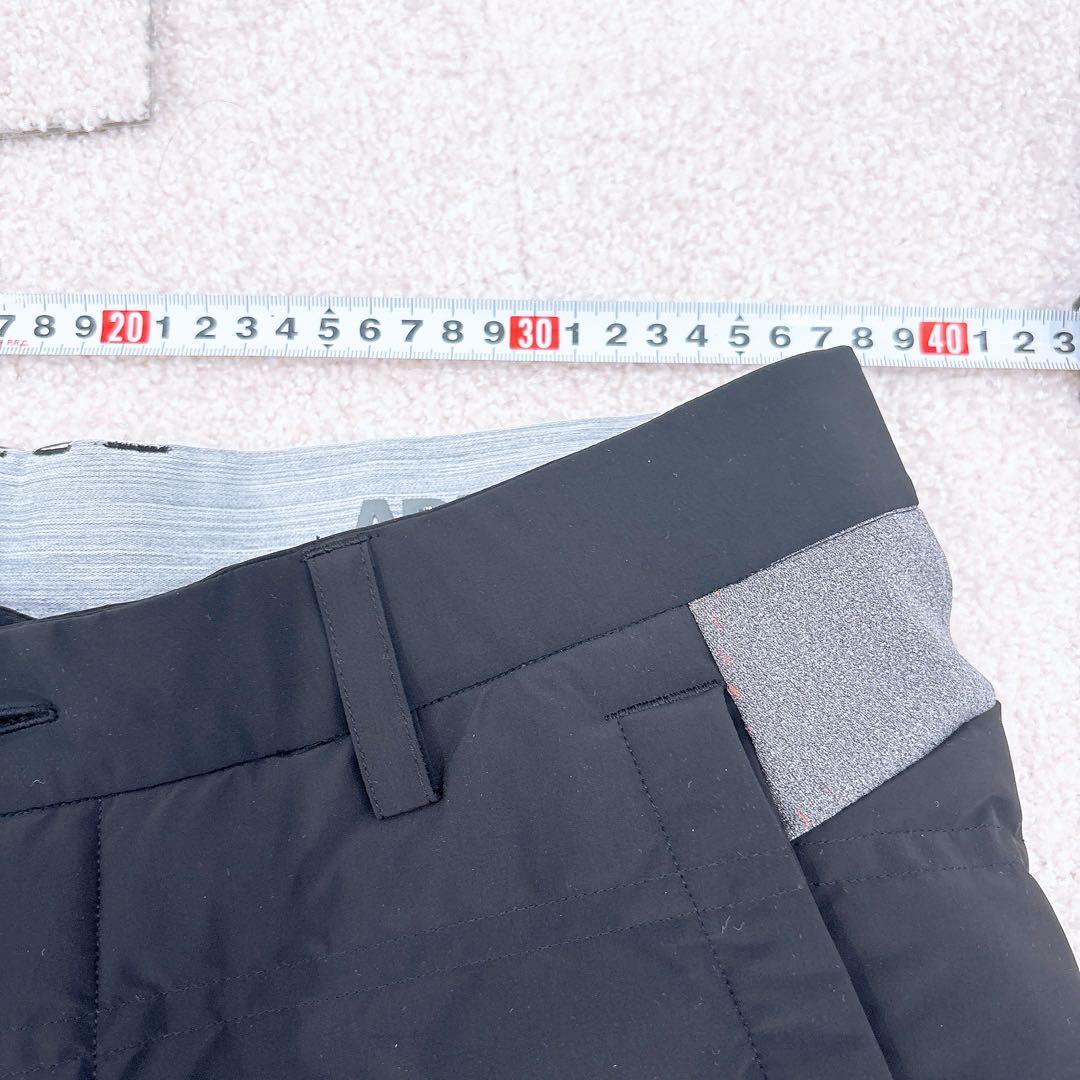 アディダス ゴルフ キルティングパンツ 黒 L ゴルフパンツ 防寒