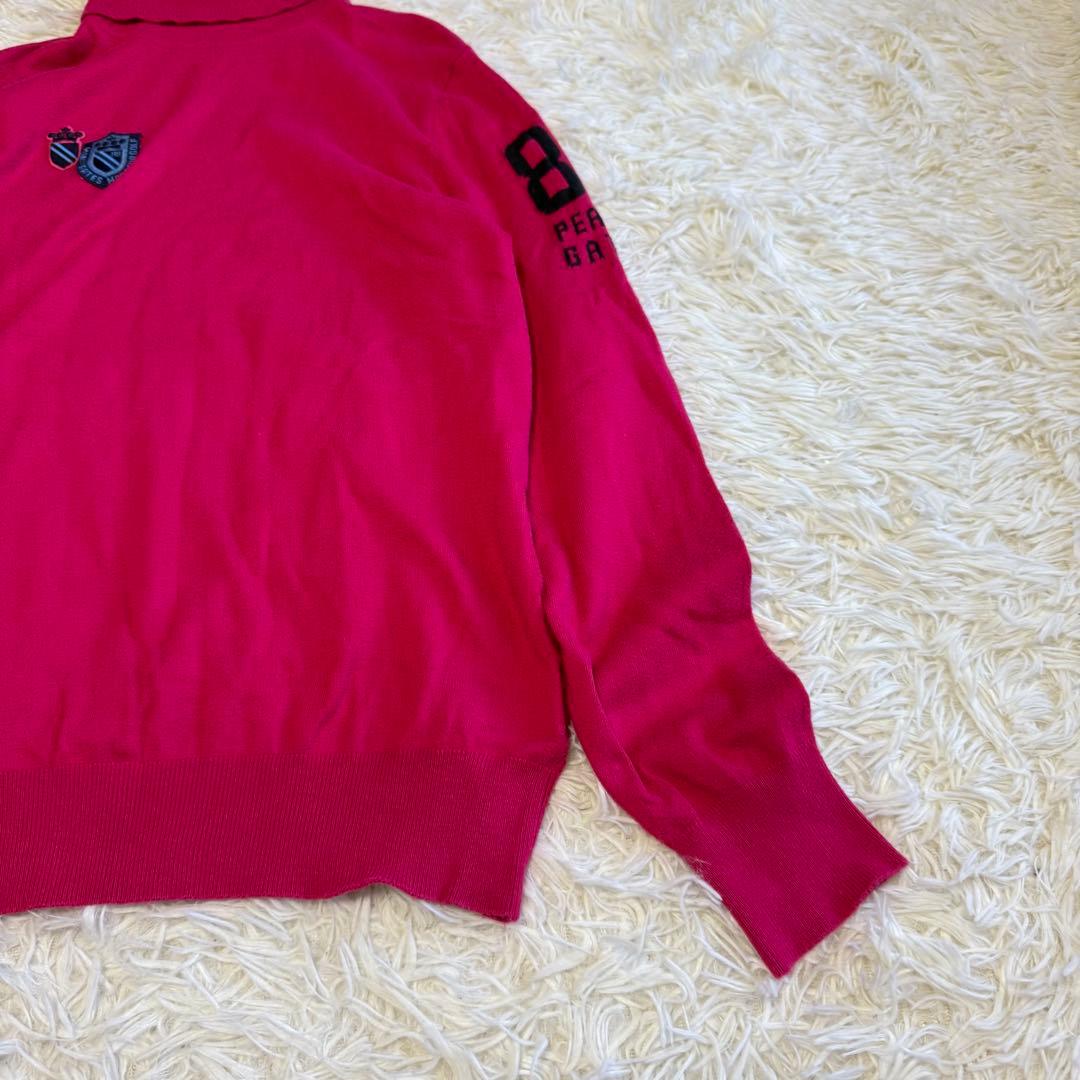 【パーリーゲイツ】美品 タートルネック ピンク カシミヤタッチ 1サイズ