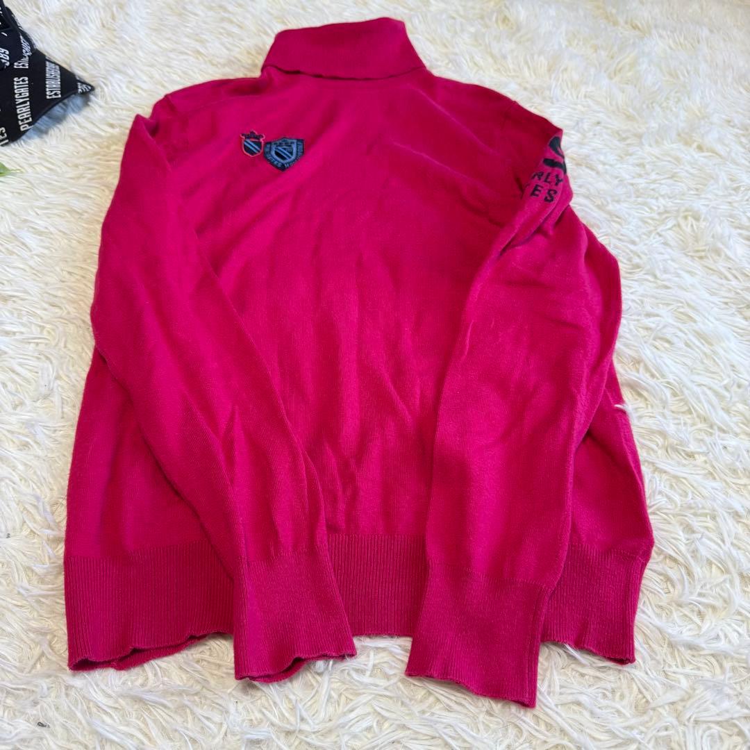 【パーリーゲイツ】美品 タートルネック ピンク カシミヤタッチ 1サイズ