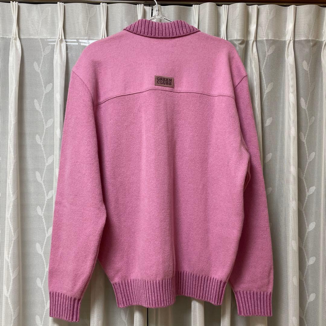 美品 GREENCLUBS スヌーピー ハーフジップ ニット ピンク