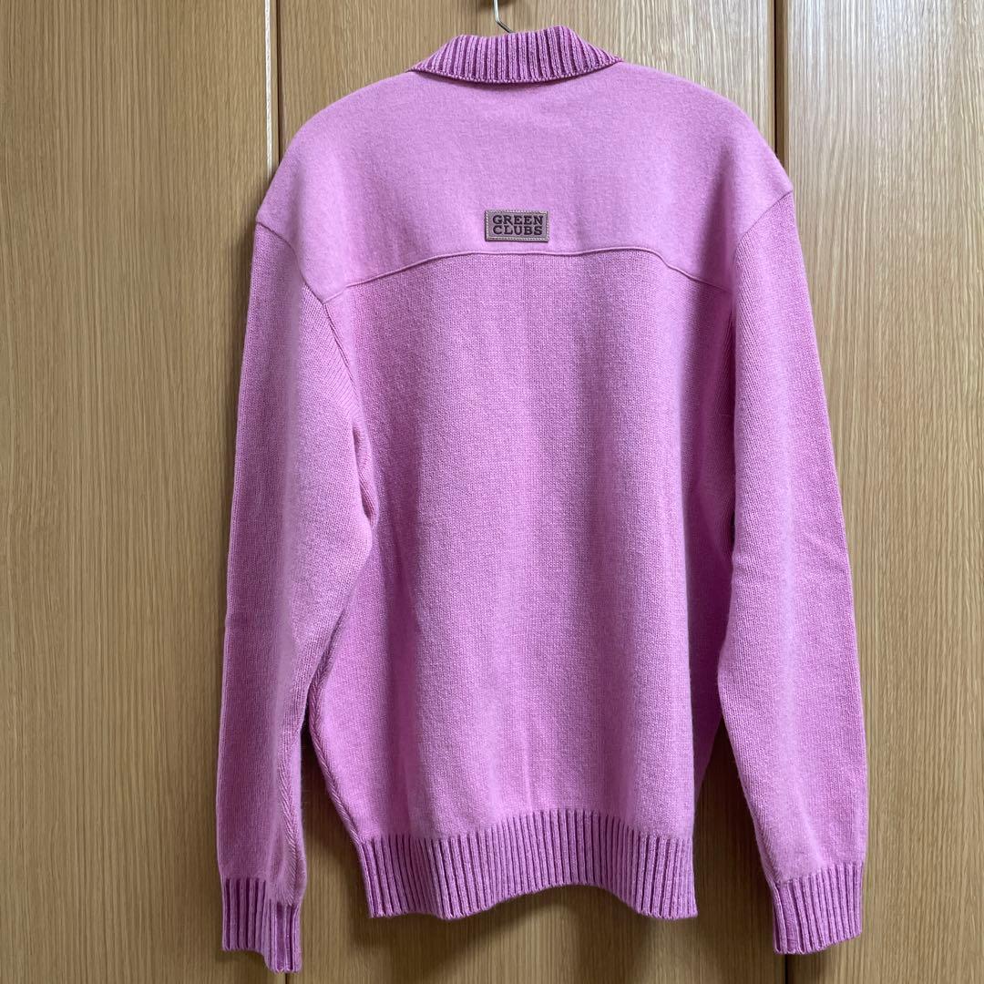 美品 GREENCLUBS スヌーピー ハーフジップ ニット ピンク