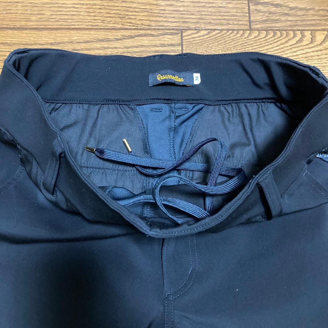 【レザレクション】美品 ジョガーパンツ ブラック サイドロゴ M メンズ