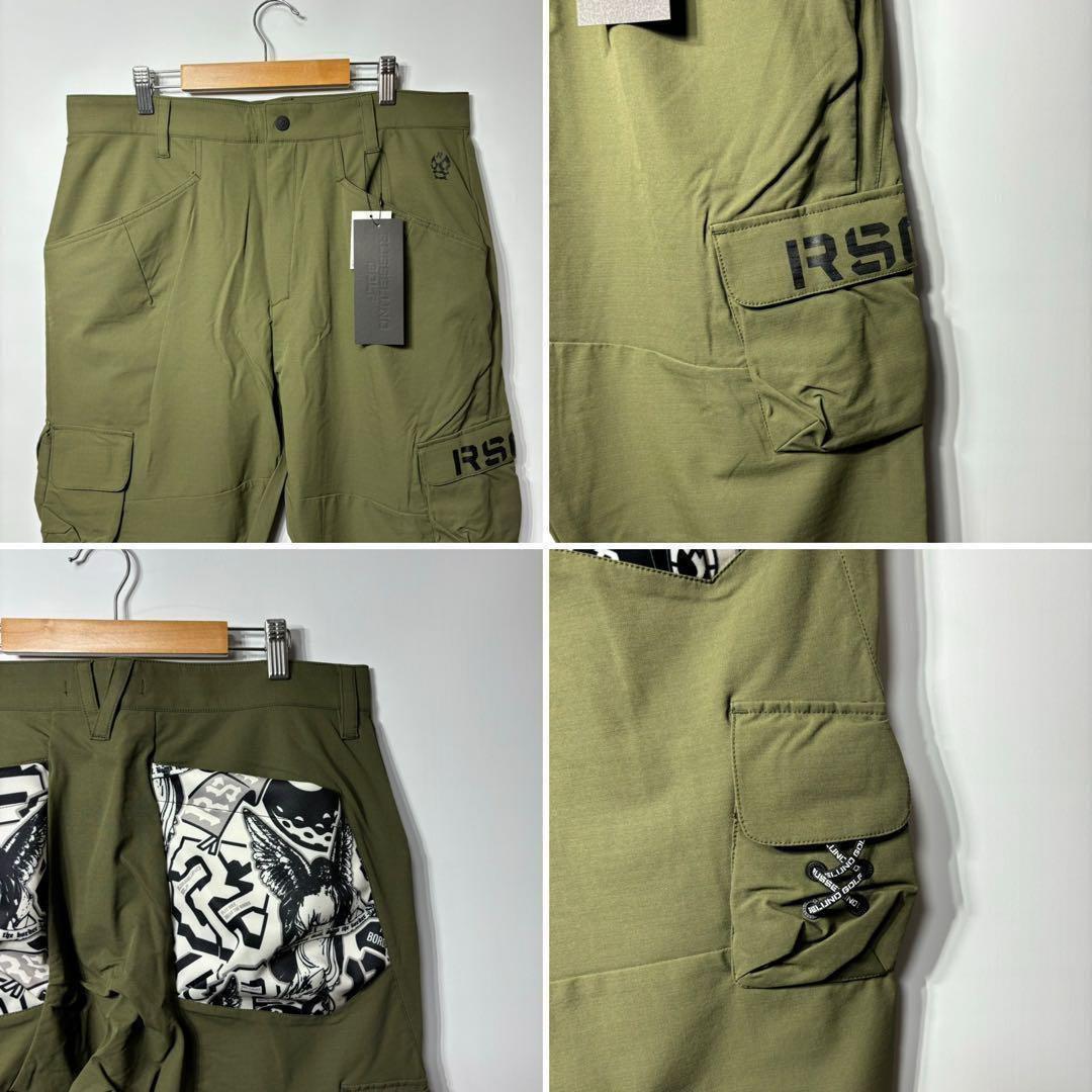 新品 ラッセルノ ゴルフ カーゴ ロングパンツ カーキ L 5 カーゴパンツ