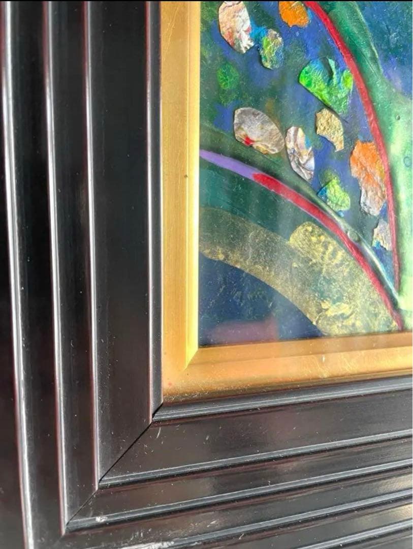 美術品 抽象画　ゴールド　アンティーク雑貨　昭和レトロ　絵画　開運アート