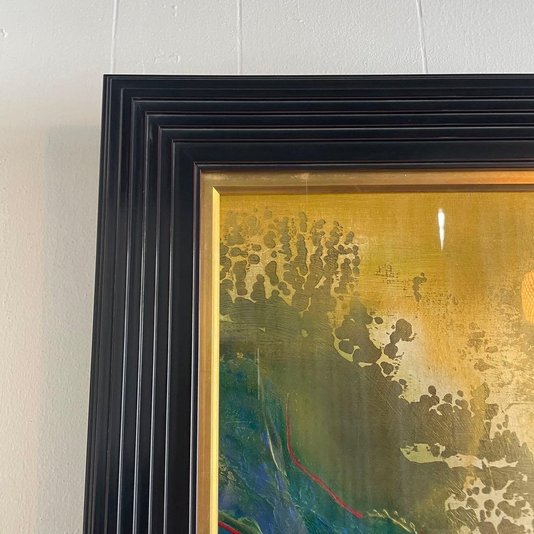 美術品 抽象画　ゴールド　アンティーク雑貨　昭和レトロ　絵画　開運アート