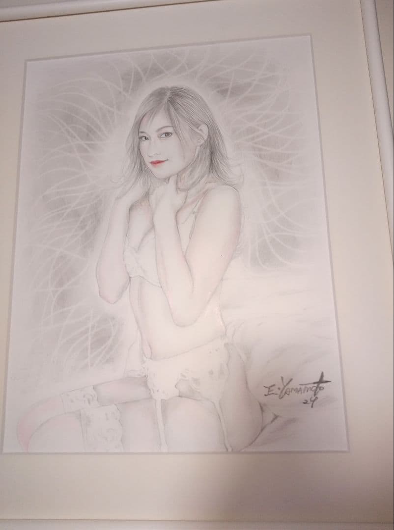 裸婦、美人画、絵画６F寝室T真作、肉筆、新品額縁、高塚省吾、森本草介、宮永岳彦。