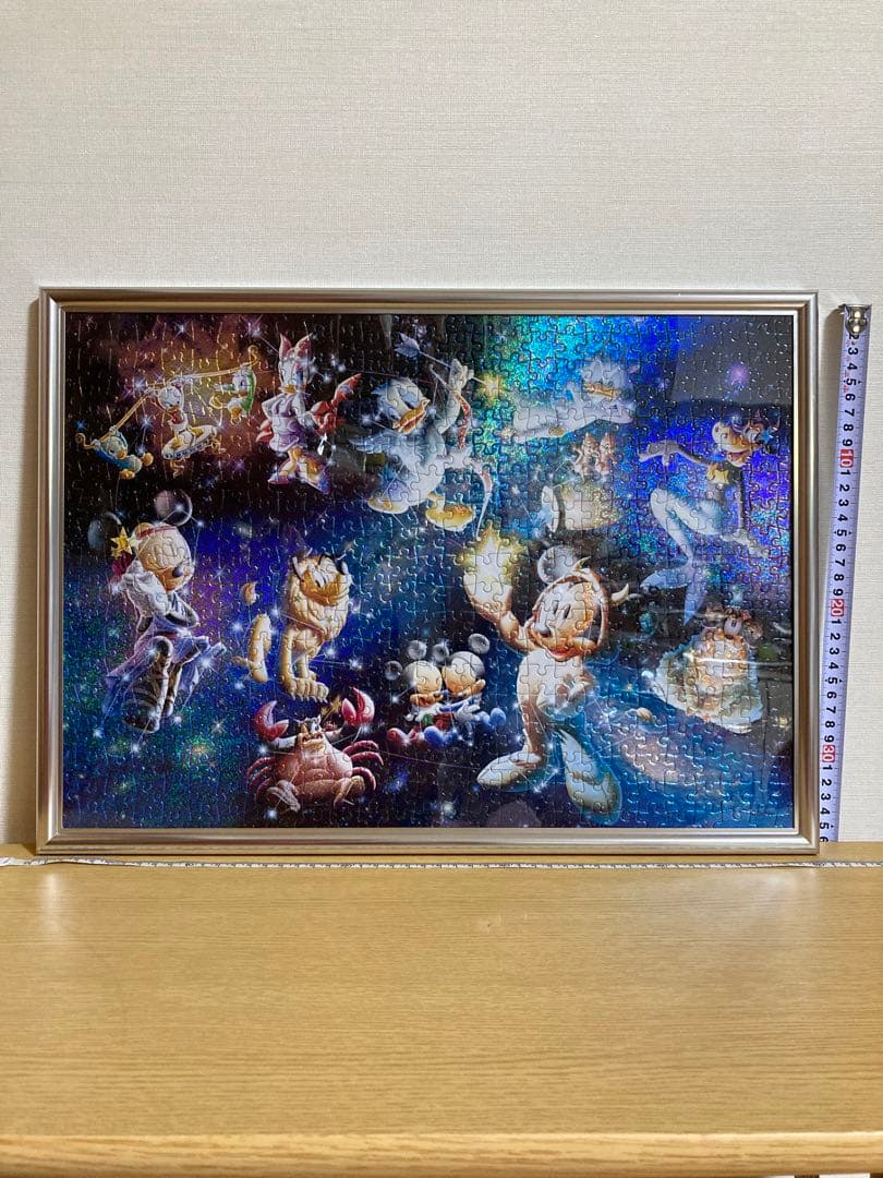 513P⑬ディズニー宇宙テーマ　ジグソーパズルキラキラ✨ラメ　フレーム付き