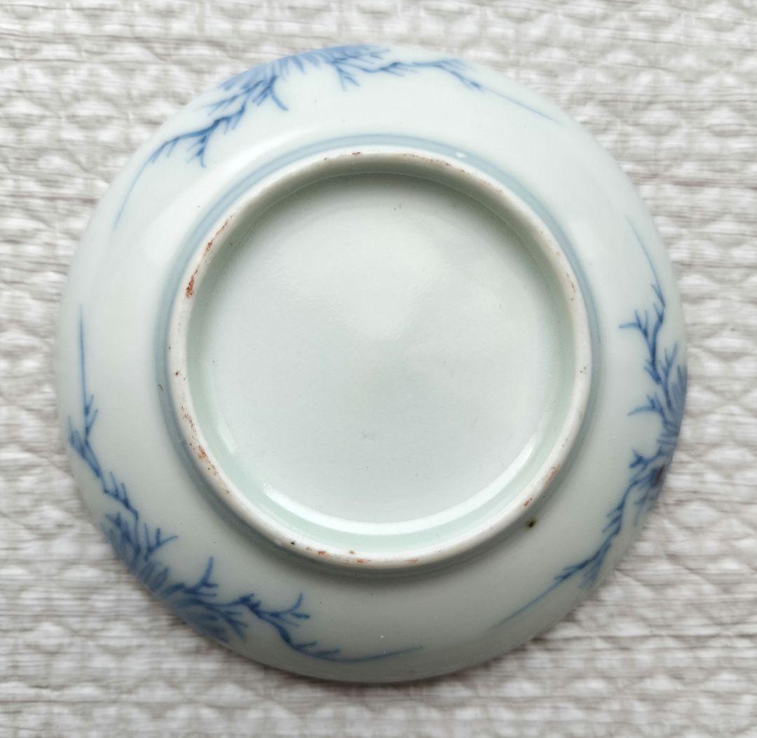 三枚組　古伊万里　色絵　花文　豆皿