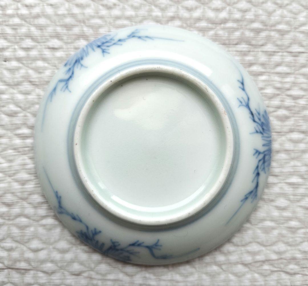 三枚組　古伊万里　色絵　花文　豆皿