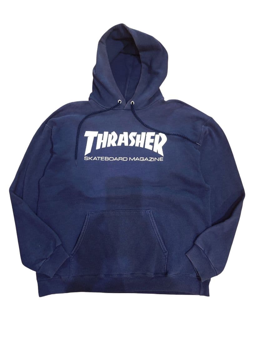 ​希少色ナス紺 00s スラッシャー THRASHER ロゴパーカーホンジュラス