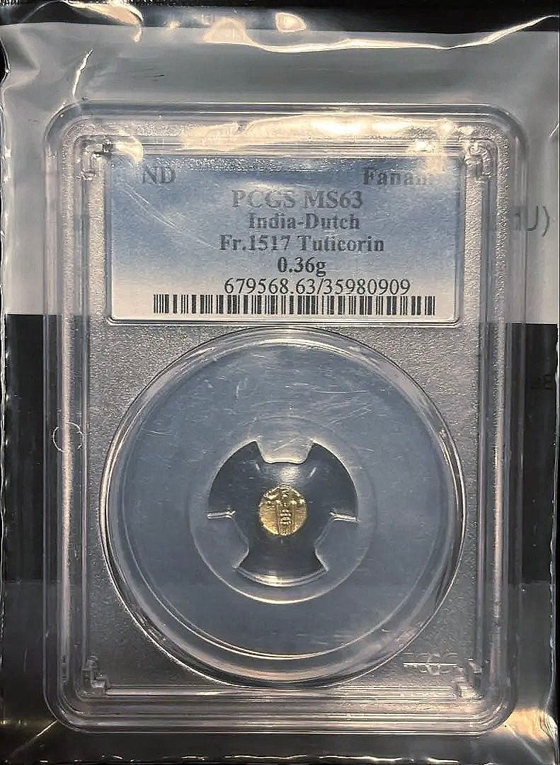【PCGS MS63】オランダ領インド 金貨 トゥティコリン Fr.1517