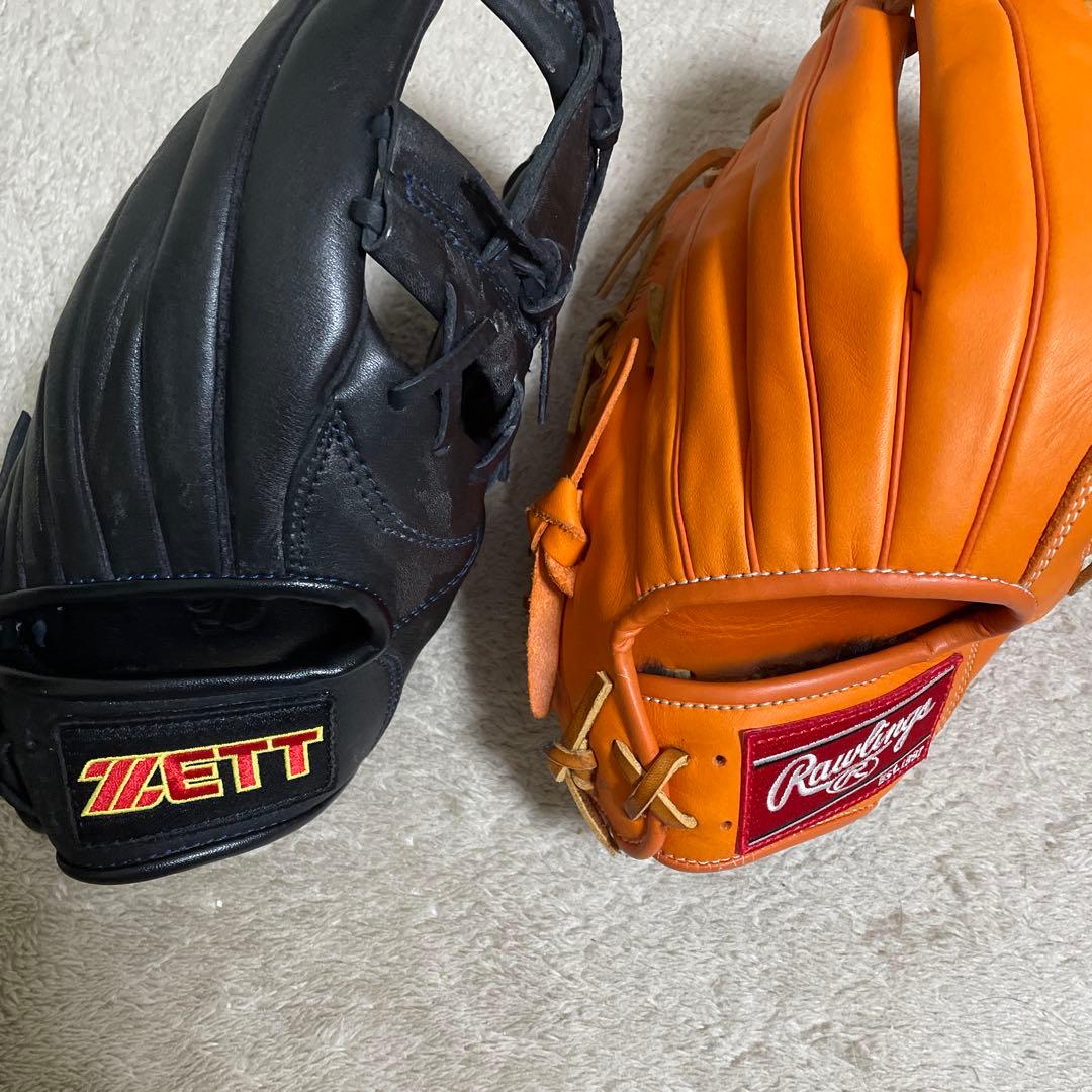 Rawlings ZETT 野球グローブ 2個セット