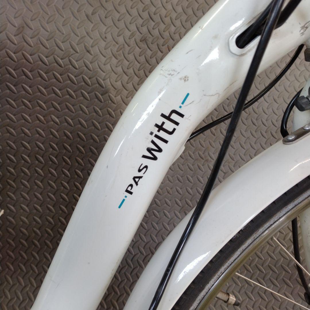 317]送料無料 ヤマハ PAS With 充電器付き 電動自転車