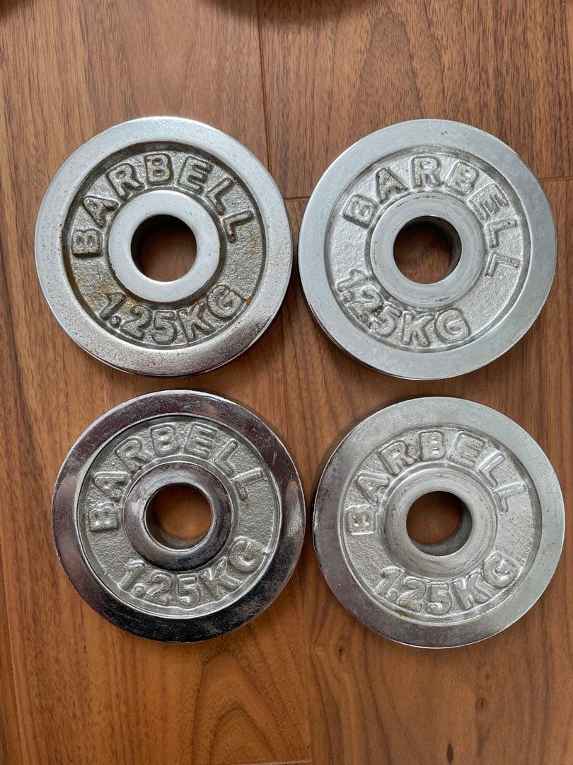 中古品 ダンベル 約15kg 2個セット 30kg ダンベルセット クローム