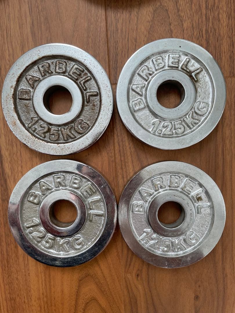 中古品 ダンベル 約15kg 2個セット 30kg ダンベルセット クローム