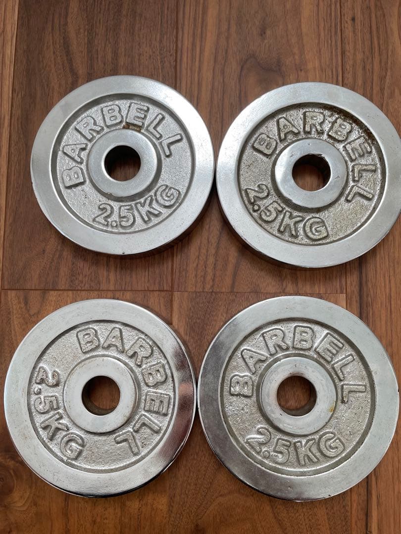 中古品 ダンベル 約15kg 2個セット 30kg ダンベルセット クローム