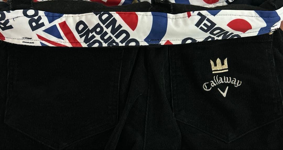 【美品】★Callaway★コーデュロイ ロングパンツ ブラック Ｍ