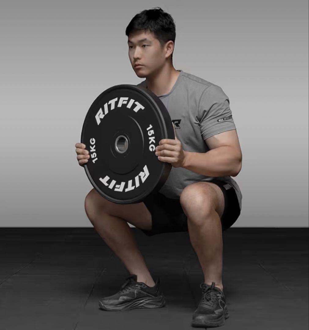 【新品未使用】RITFIT オリンピックプレート 15kg 分割出品 2/2