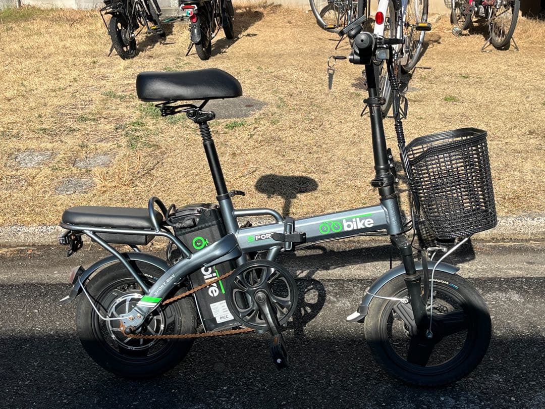 電動アシスト自転車 折りたたみ e-bike カゴ付き 充電器あり 千葉手渡し