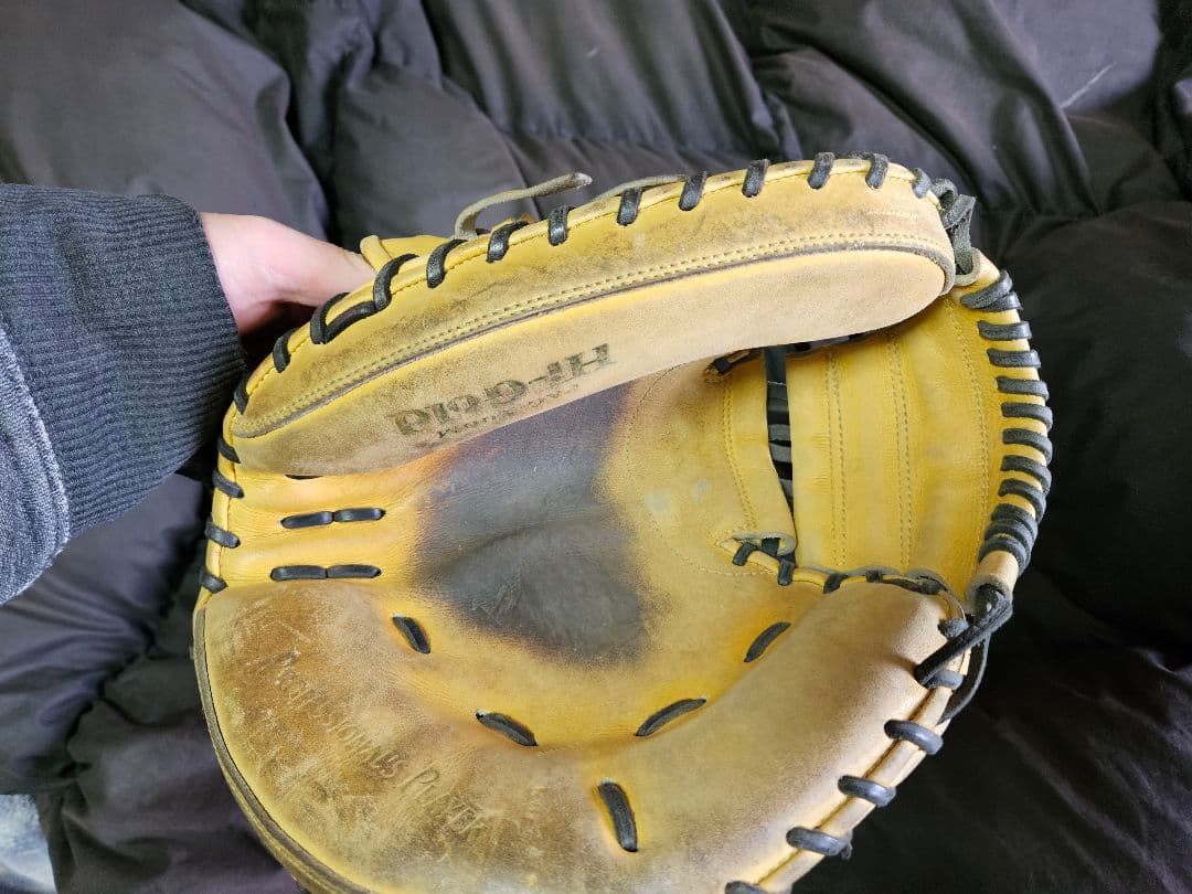 ハイゴールド 軟式グローブ イエロー　キャッチャーミット