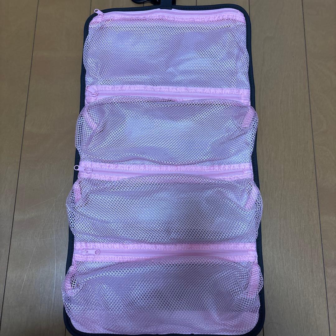 Chacott ブラウン×ピンク　ドット　リボン　バレエシューズケース フック付