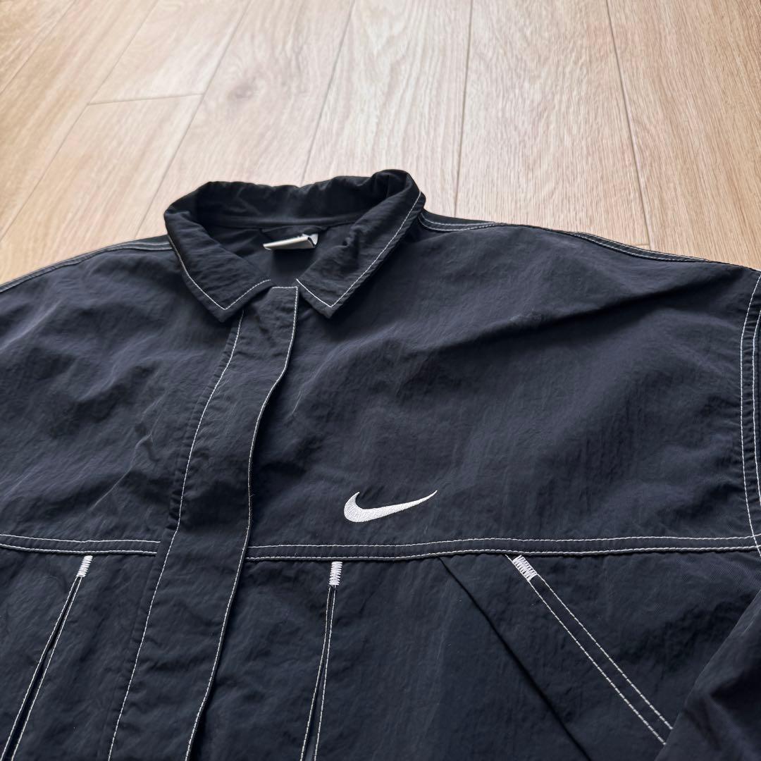 NIKE Swooshwear ナイロンジャケット ウィメンズ 刺繍ロゴ L