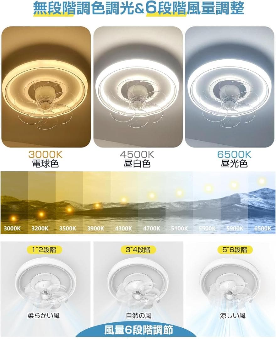 シーリングファンライト led シーリングファン 首振り 【逆回転/冬の暖房効率